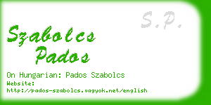 szabolcs pados business card